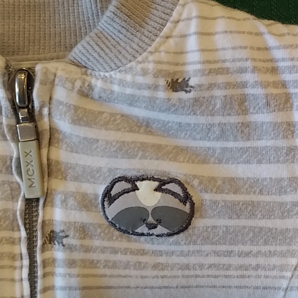 Mexx White and Gray Front Zipper Up Sweater - Picture 7 of 11